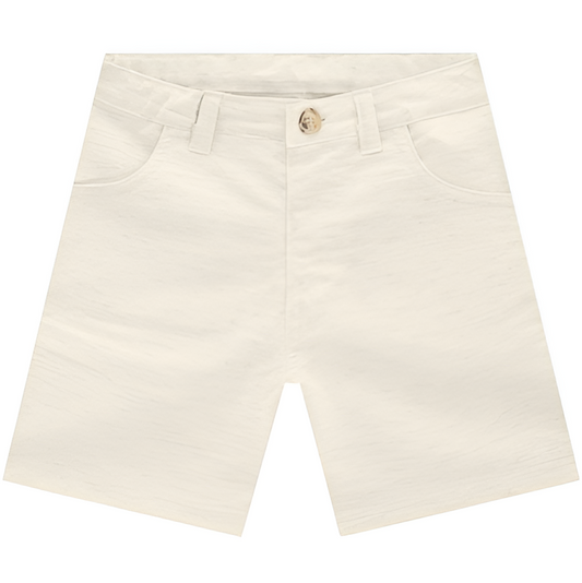 Beige Woven Shorts