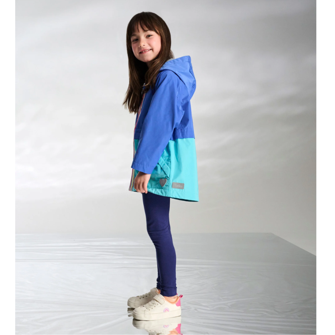 Blue Radiance Lined Rain Jacket