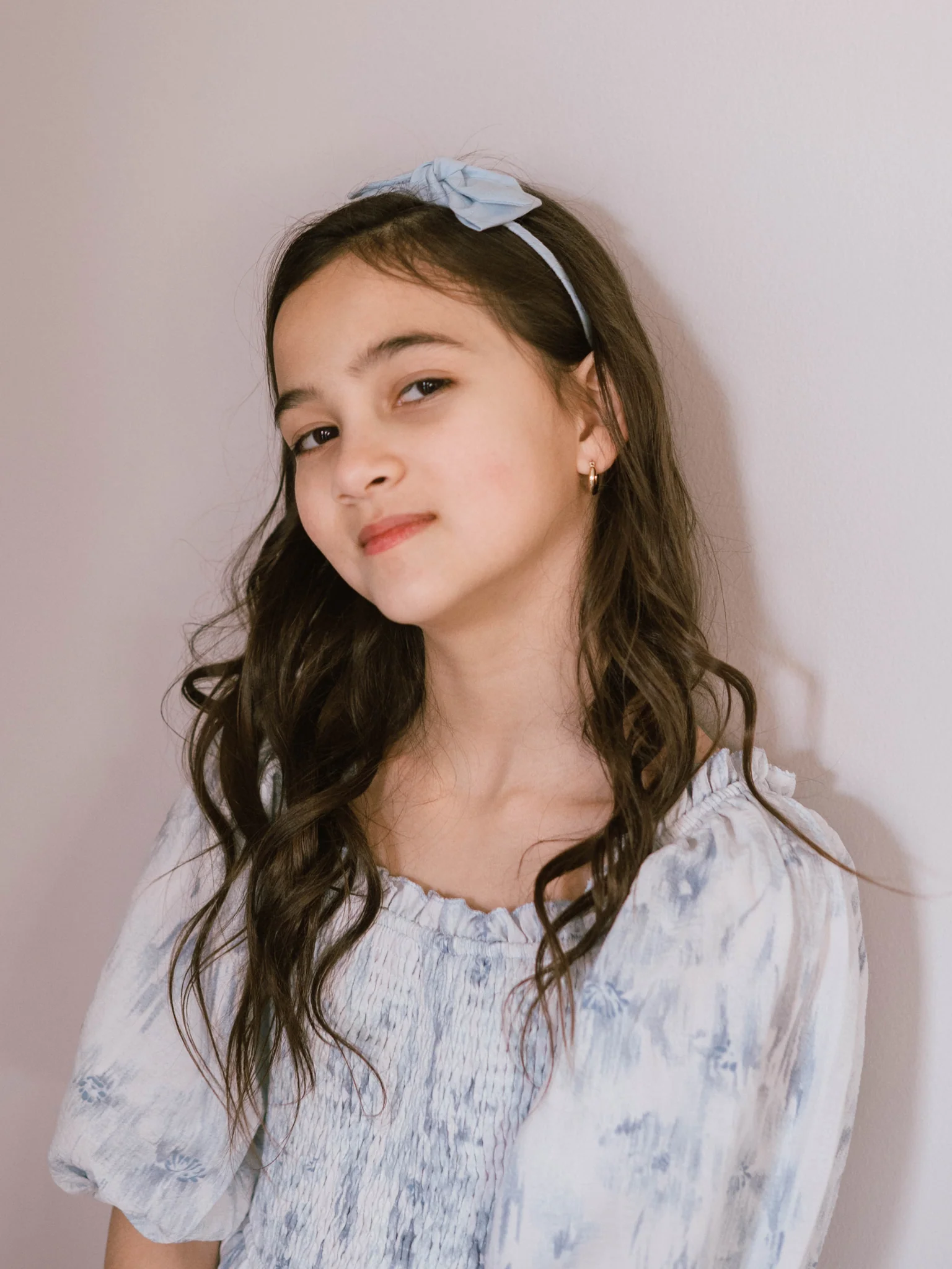 Bea Baby Blue Cotton Headband