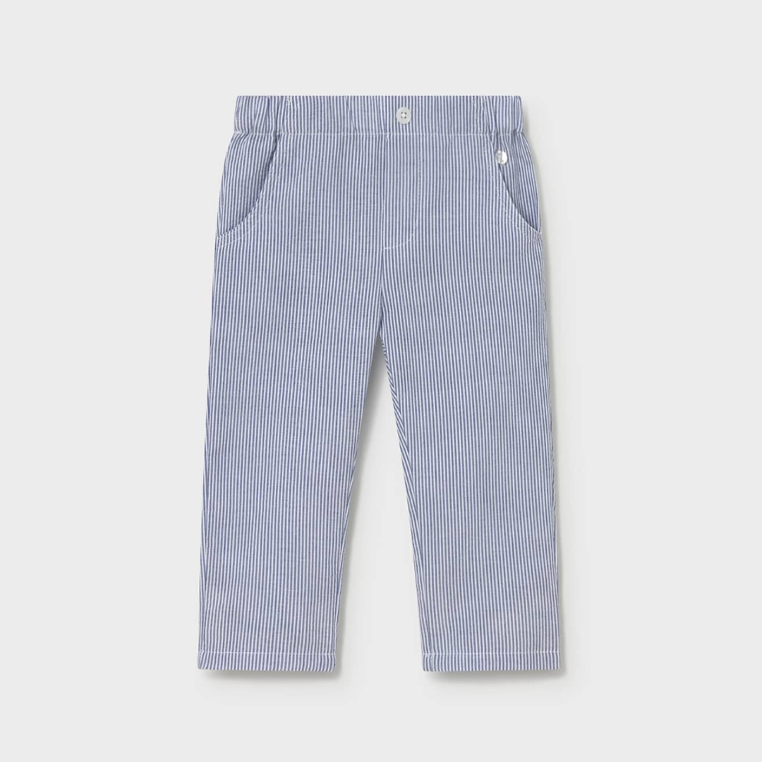 Capri Blue Seersucker Pants