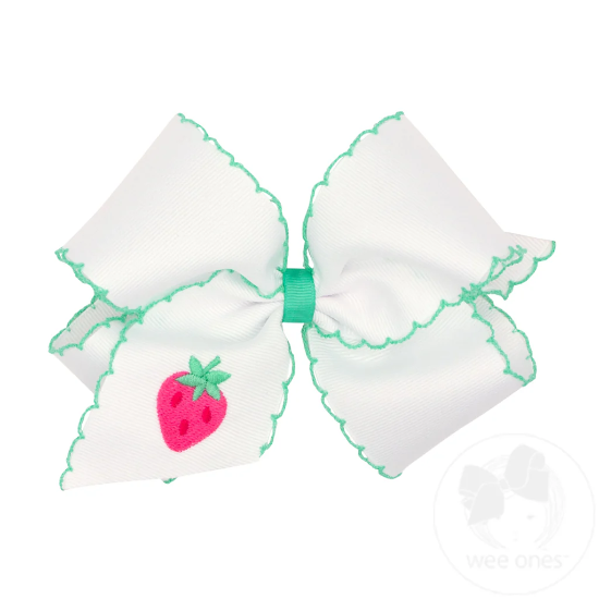 Medium Summer Embroidered Bow