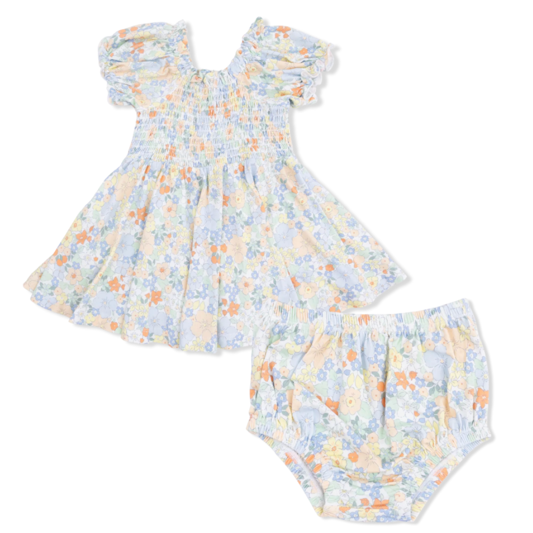 Georgia Floral Smocked Dress and Bloomer
