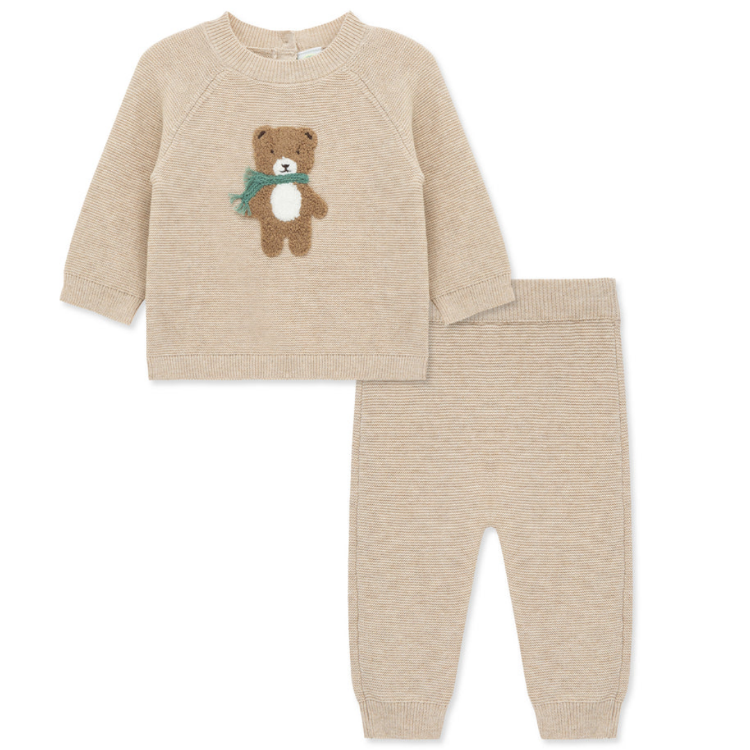 Tan Bear Sweater Set