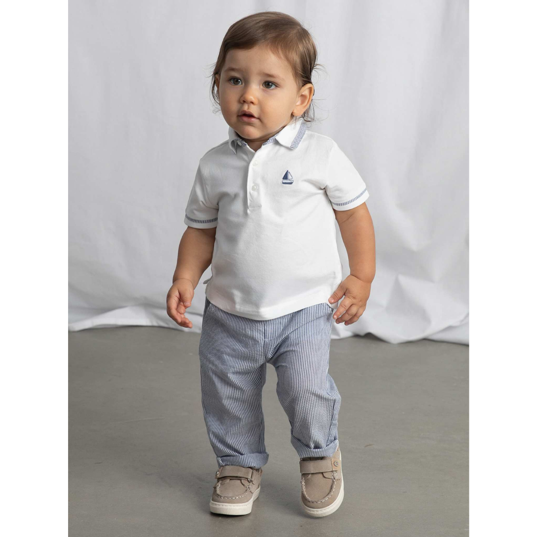 Capri Blue Seersucker Pants