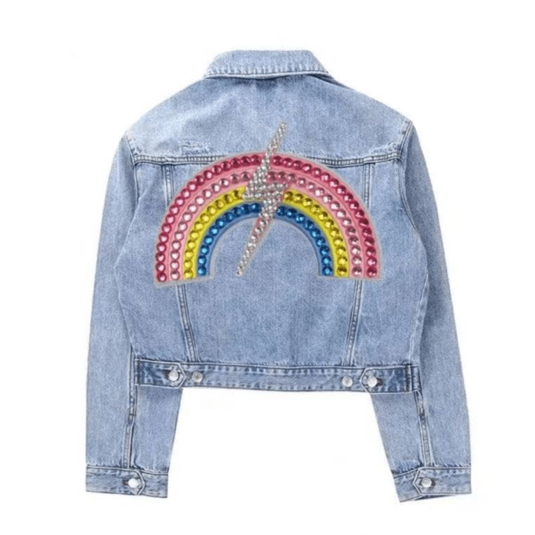Gems Rainbow Denim Jacket