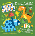 First Fun Sticker Painting: Dinosaurs - 12 Scenes to Create!