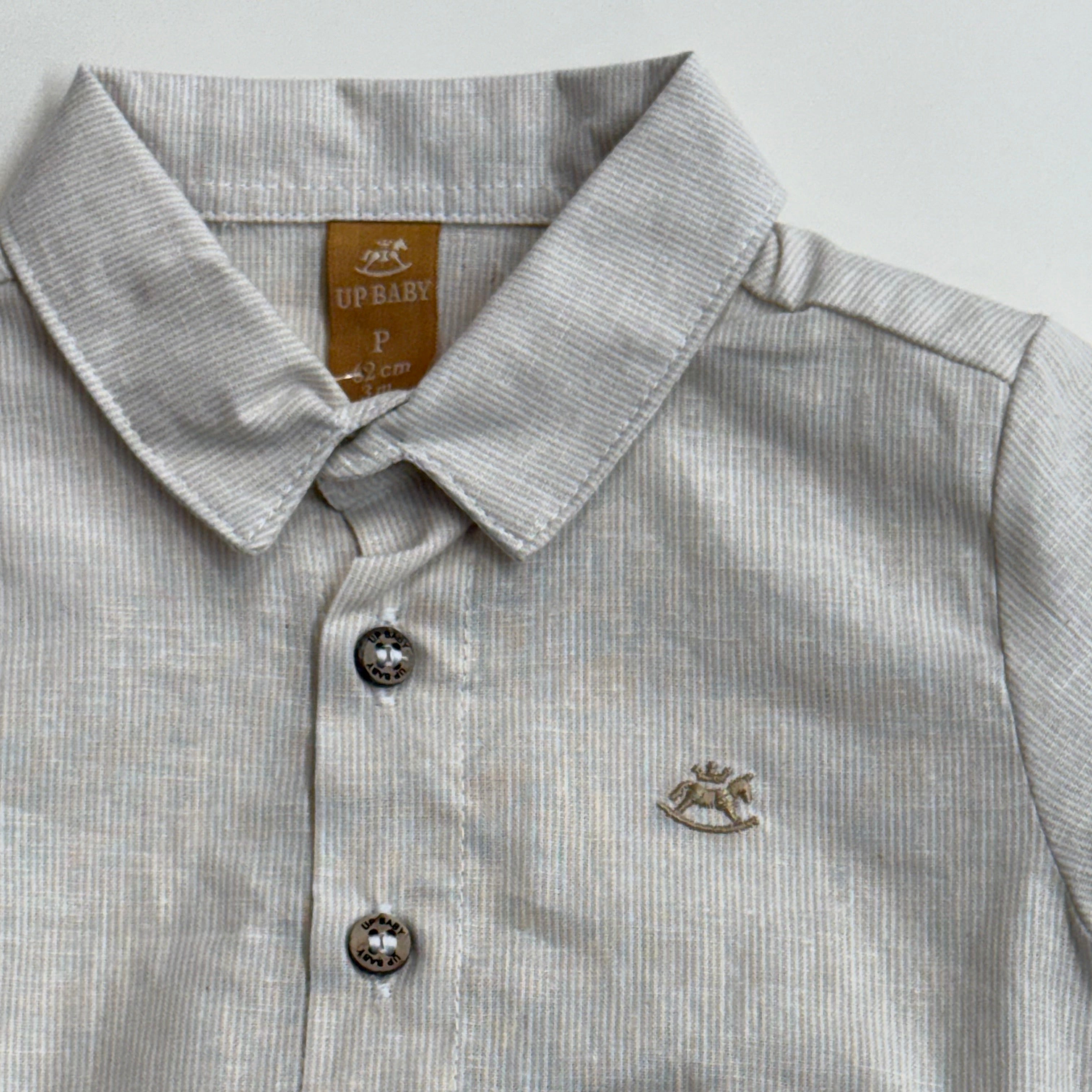 Yard Dyed Woven Linen Bodysuit