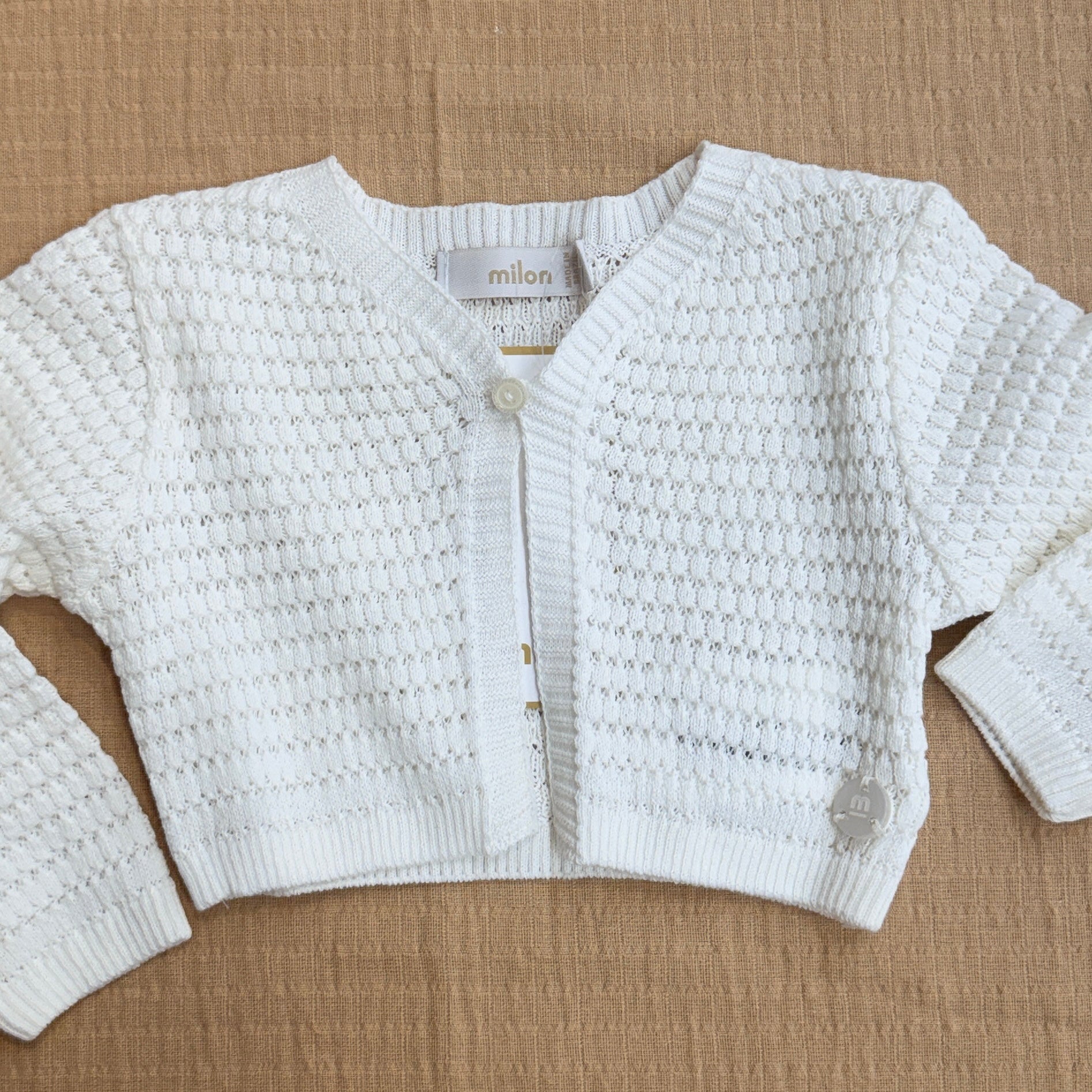 Off White Knit Cardigan Shrug