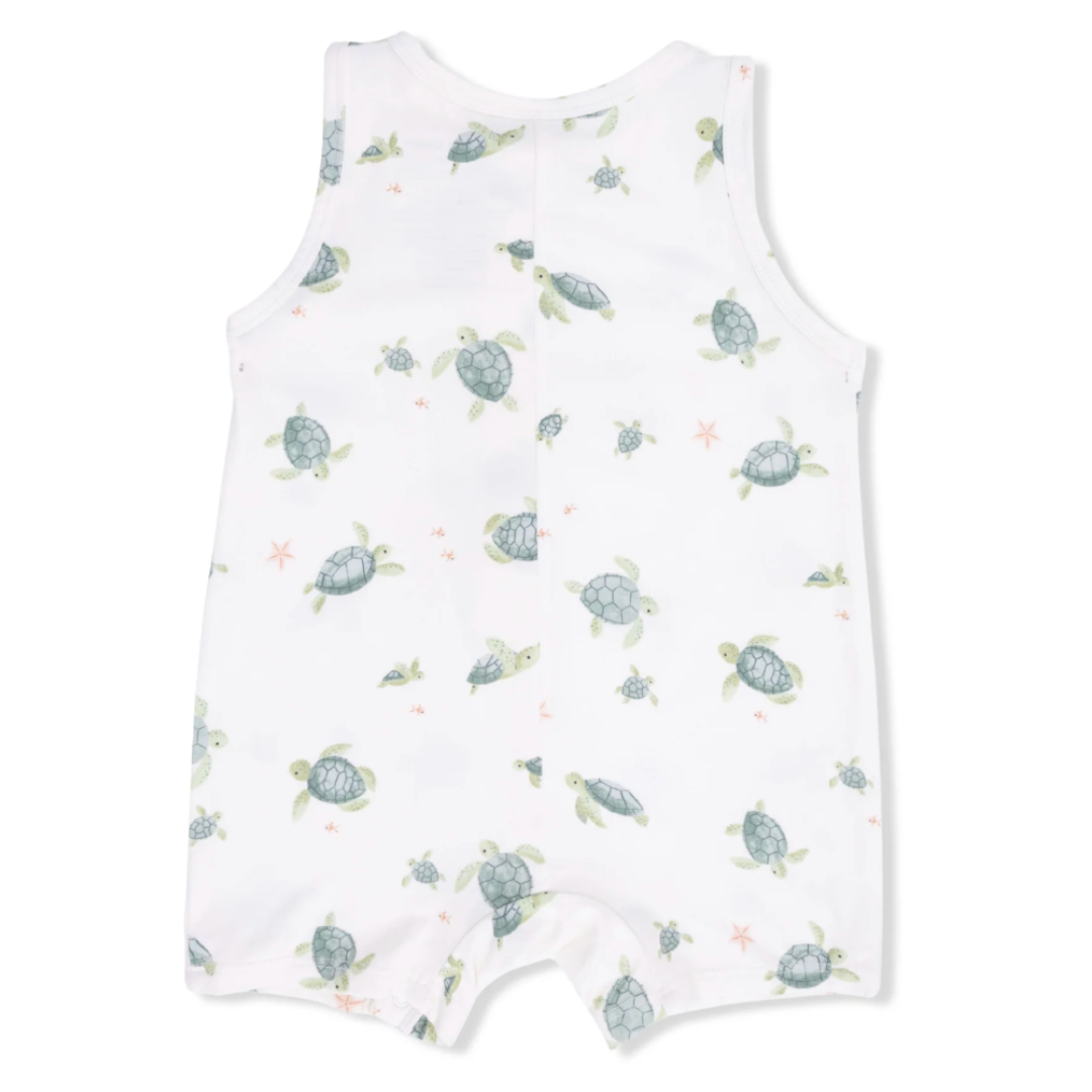 Sea Turtles Sleeveless Shortie Romper