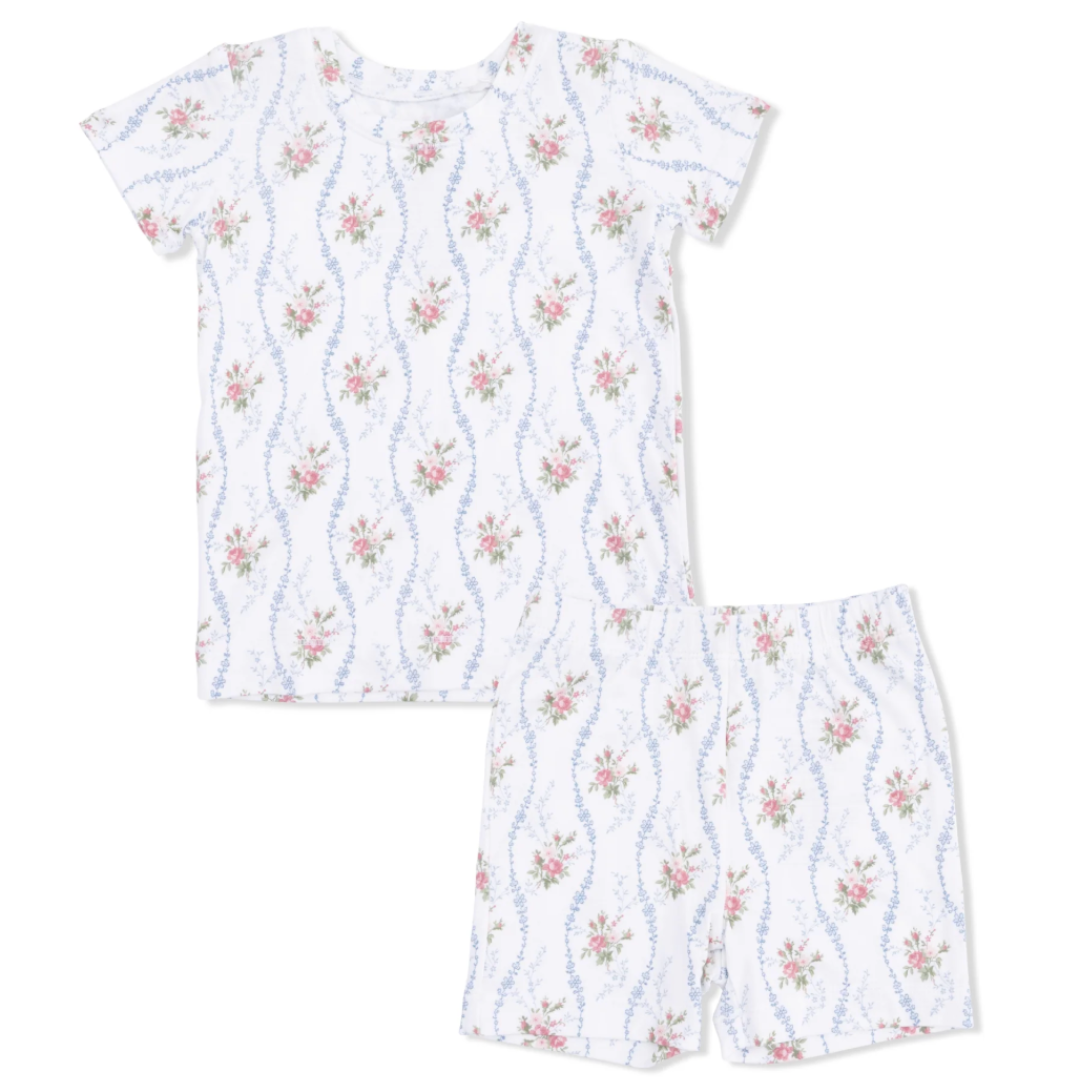 Heirloom Rose Stripe Loungewear Short Set