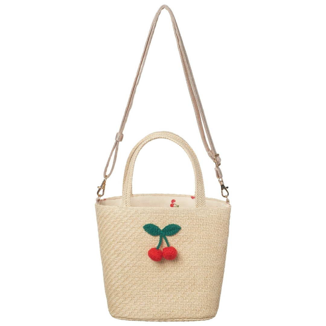Crochet Cherry Basket Bag