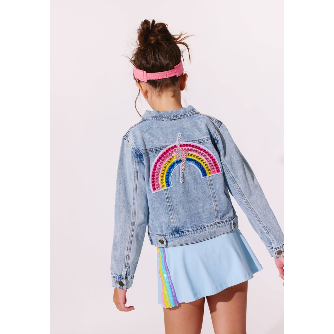 Gems Rainbow Denim Jacket