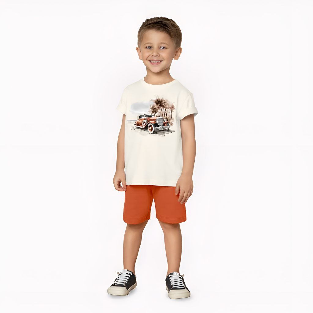 American Roadster on Beach Tee