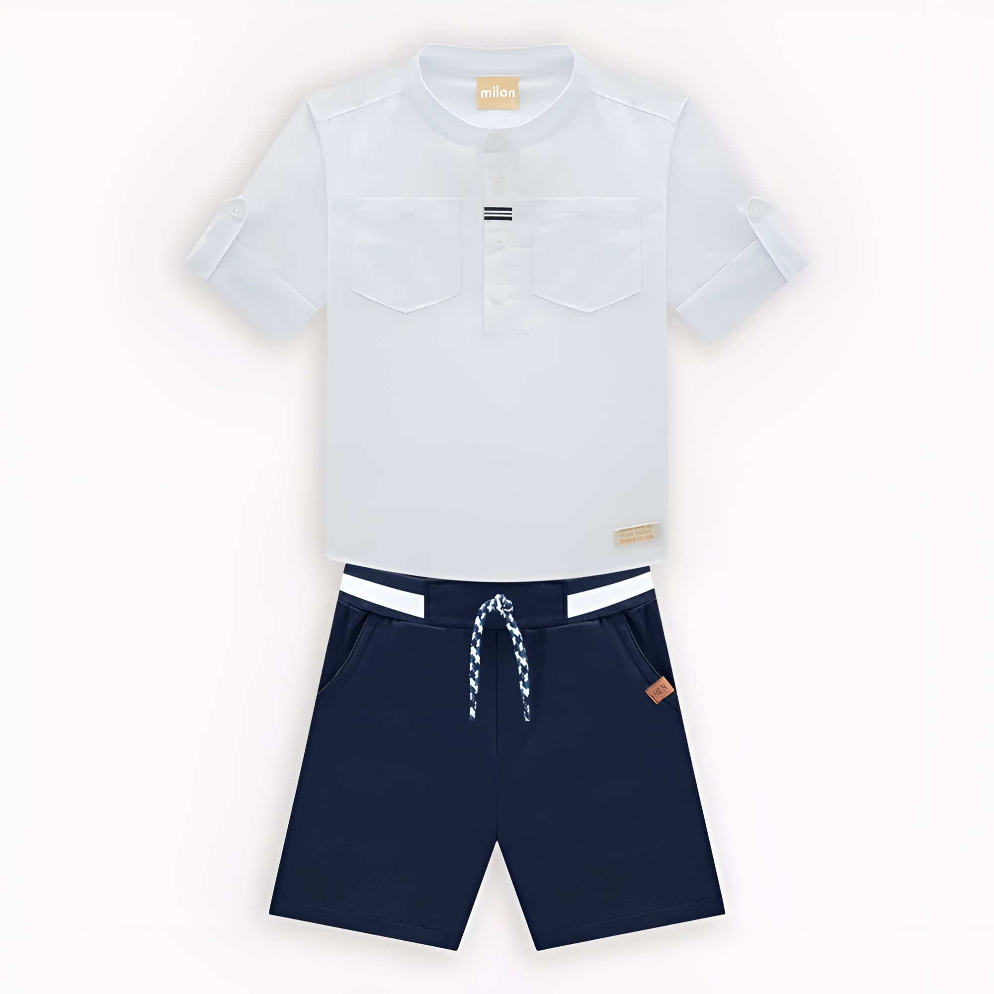 White Linen Nautical Shirt