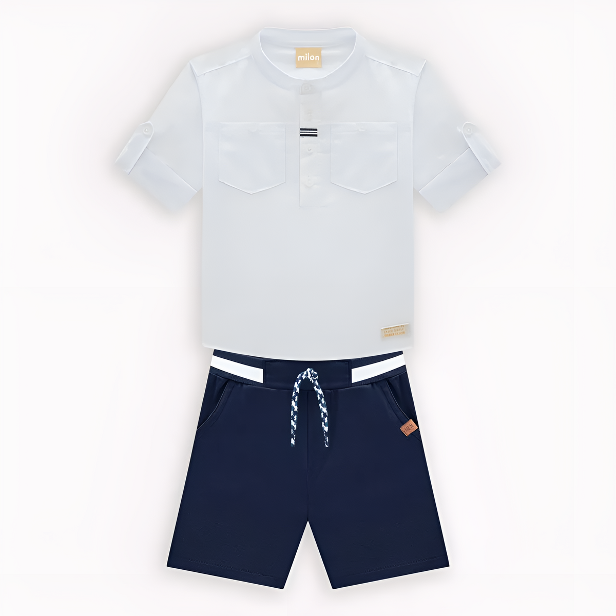 White Linen Nautical Shirt