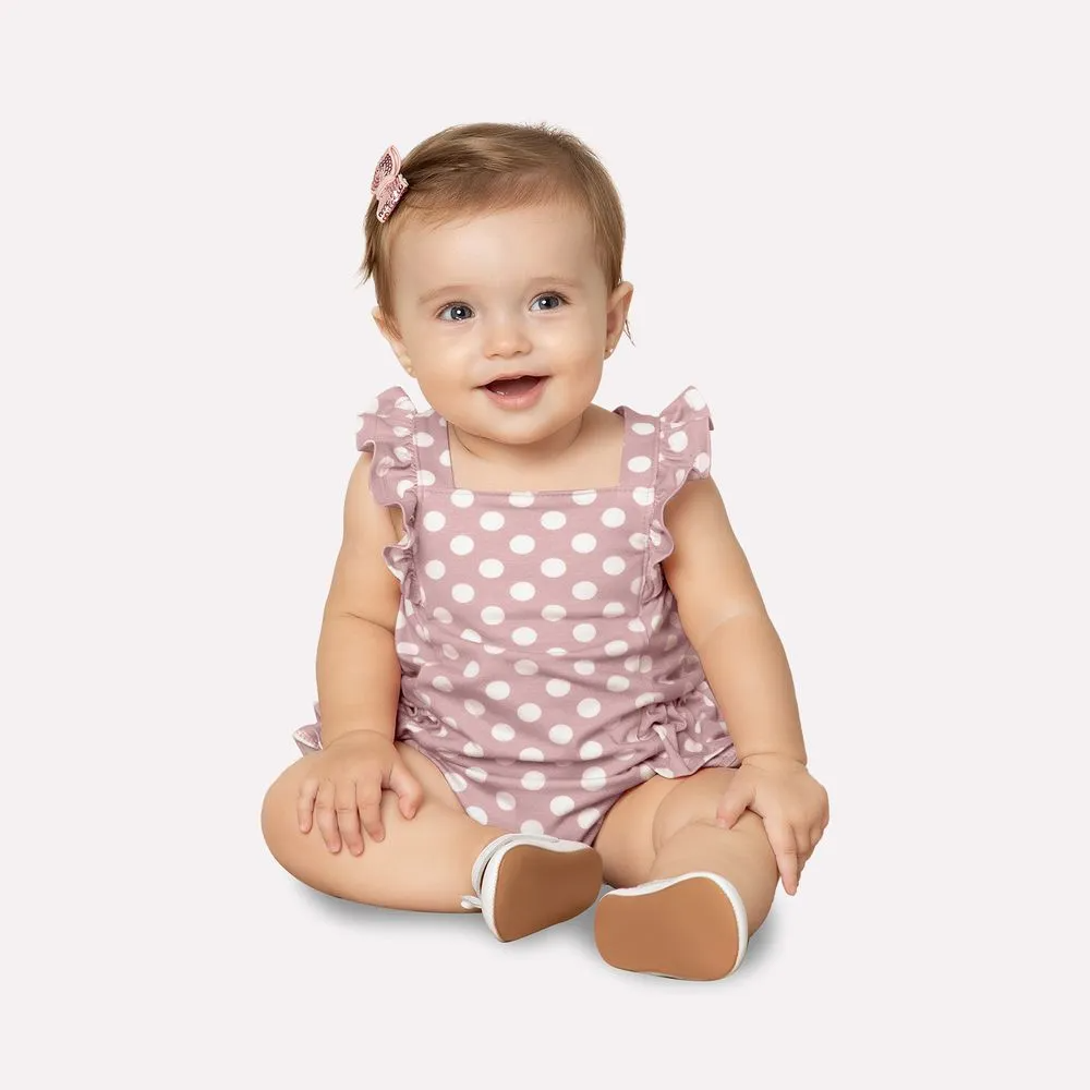 Pink Polka Dot Ruffle Bubble