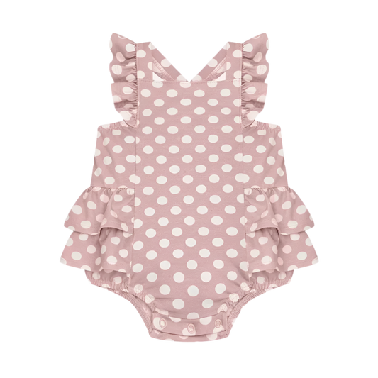 Pink Polka Dot Ruffle Bubble