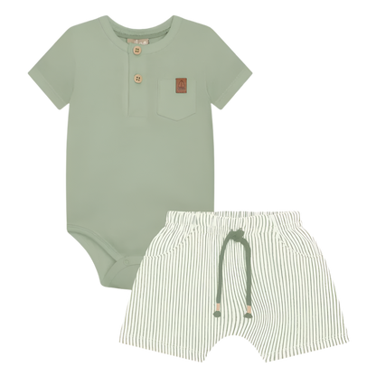 Wasabi Green Sailboat Onesie