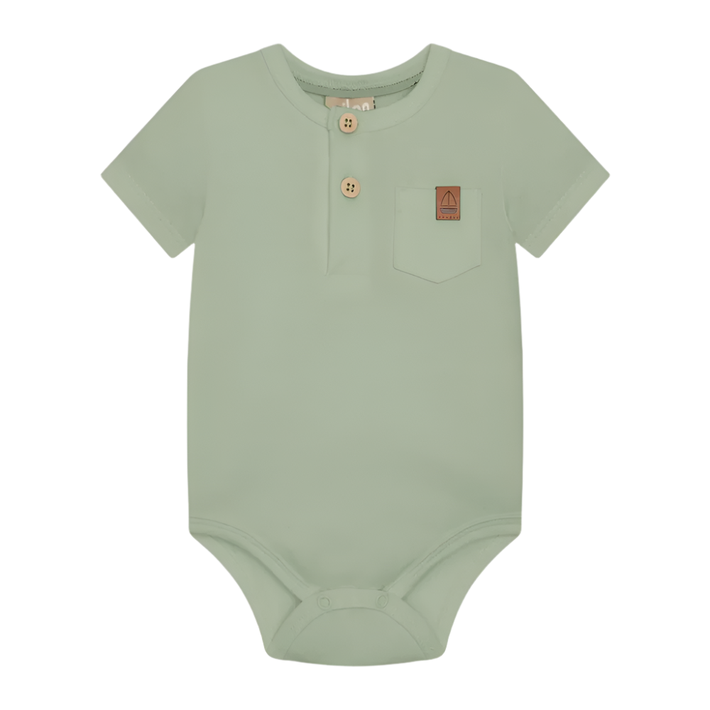 Wasabi Green Sailboat Onesie