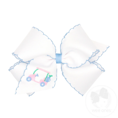 Medium Summer Embroidered Bow