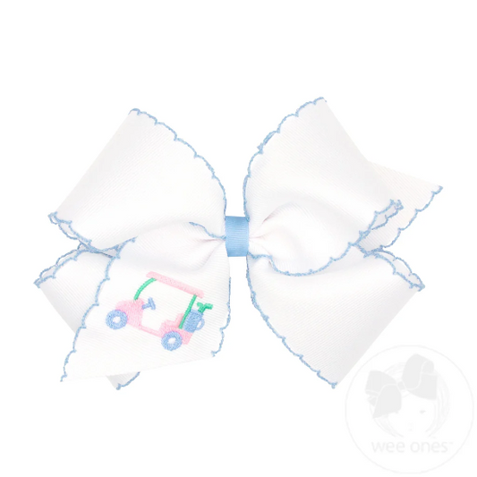Medium Summer Embroidered Bow