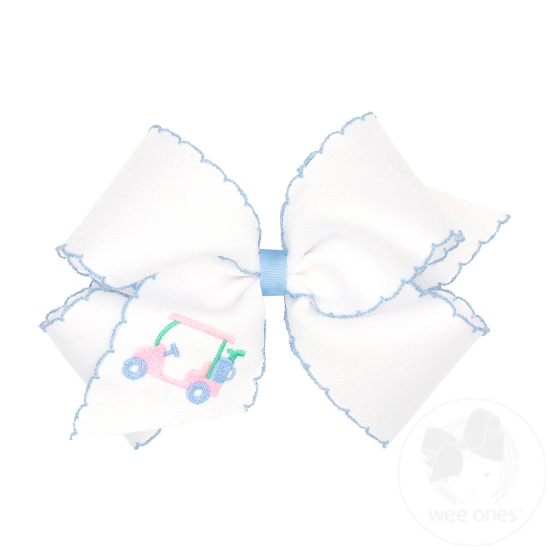 Medium Summer Embroidered Bow