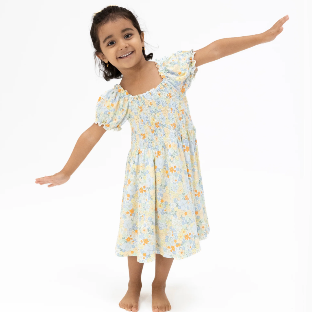 Georgia Floral Smocked Dress and Bloomer