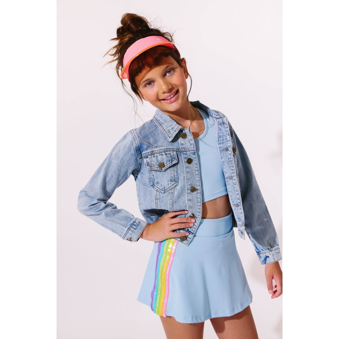 Gems Rainbow Denim Jacket
