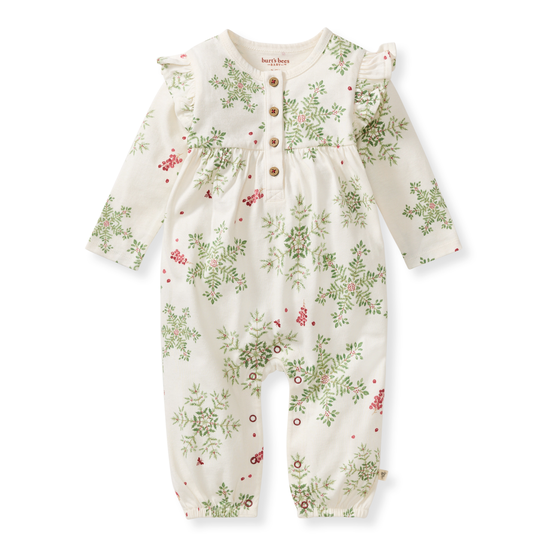 Holiday Snowflakes Baby Girl Jumpsuit