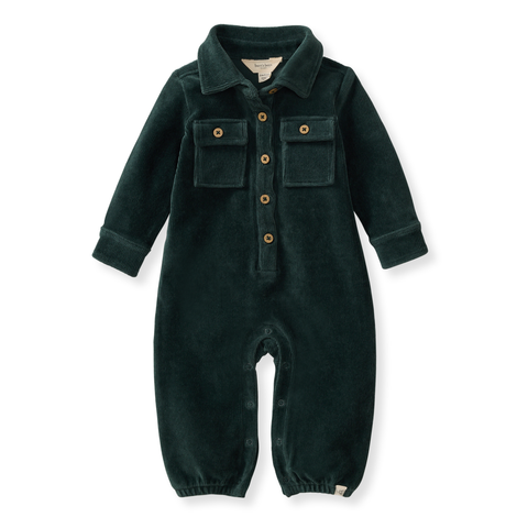 Forest Green Cord Jumpsuit