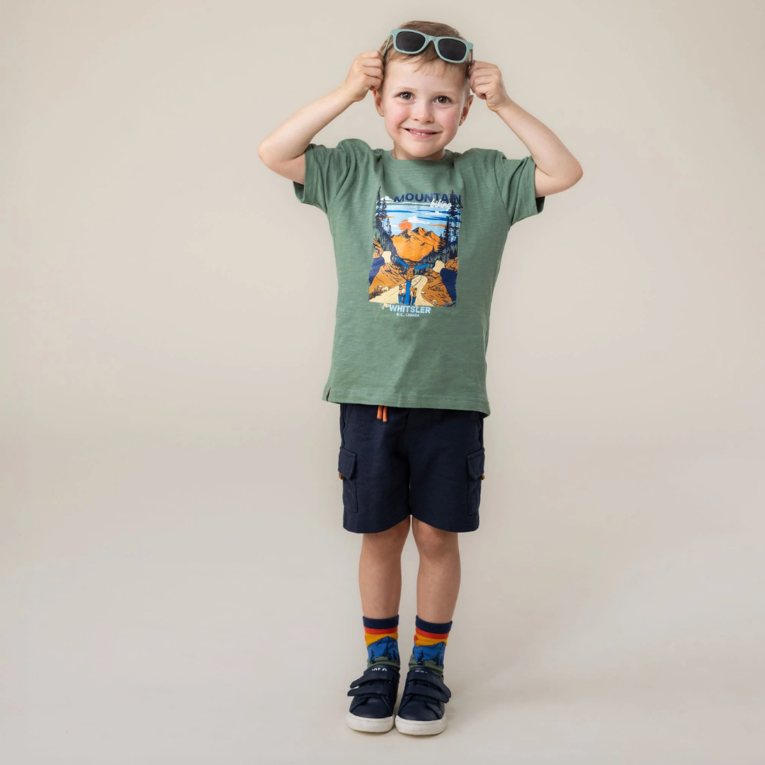 Navy Cargo Bermuda Shorts