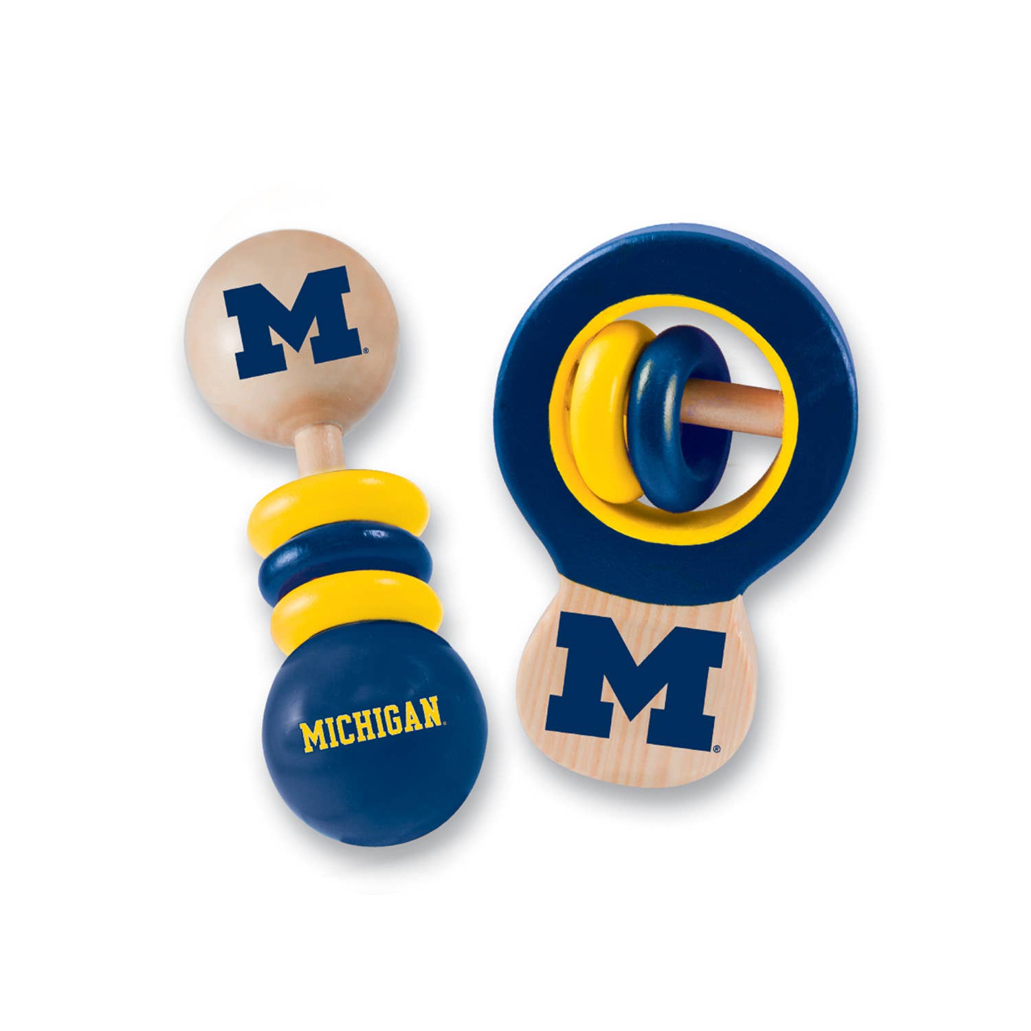 Michigan Wolverines Baby Rattles (2-Pack)