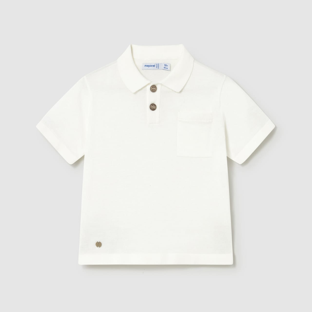 Cream Short Sleeve Polo