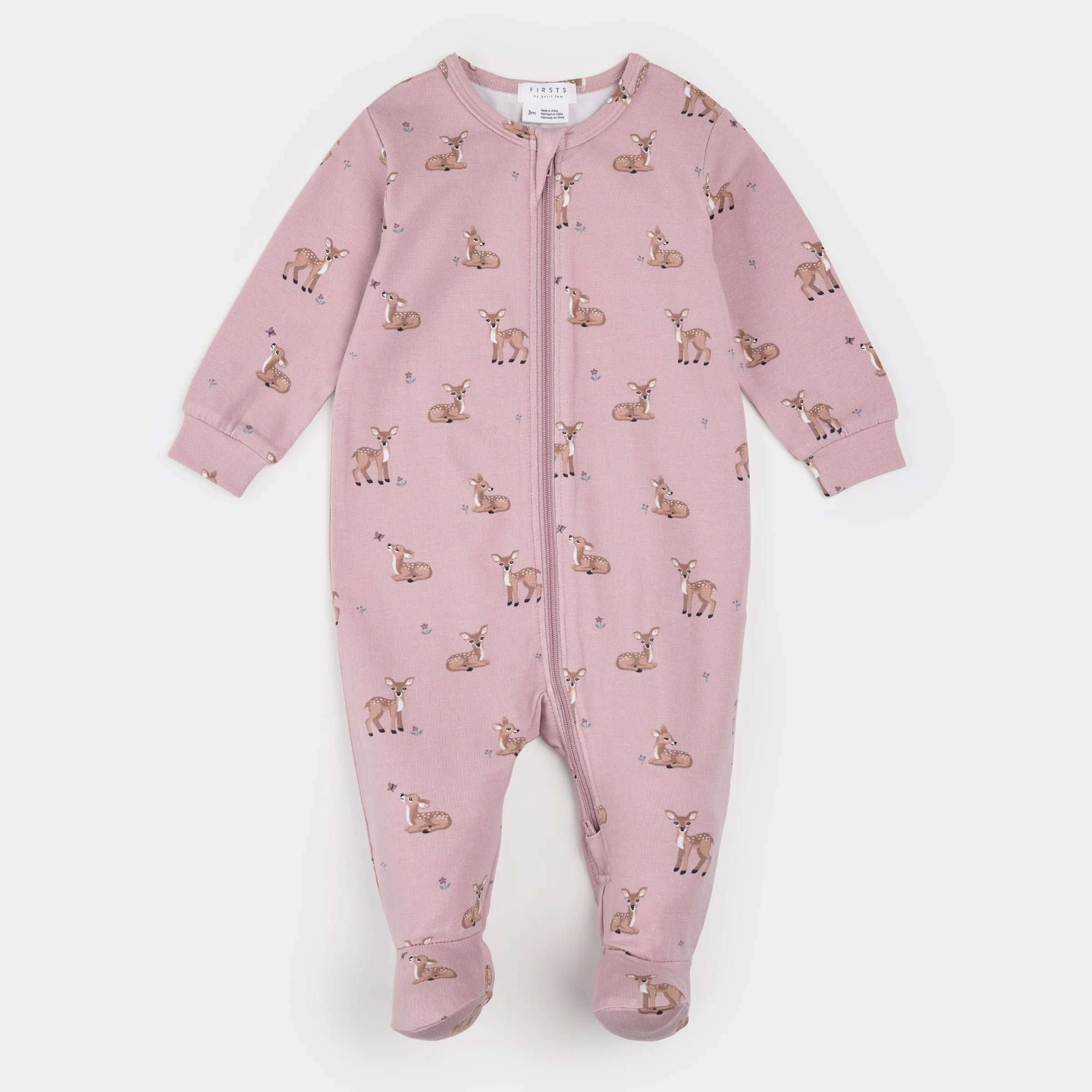 Fall Fawn Print on Twilight LunaKnit Sleeper
