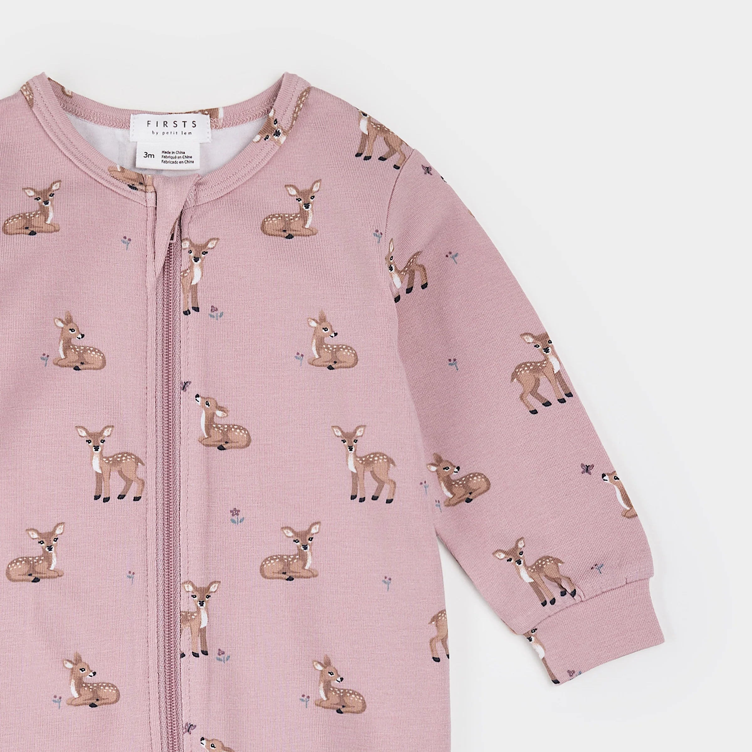 Fall Fawn Print on Twilight LunaKnit Sleeper