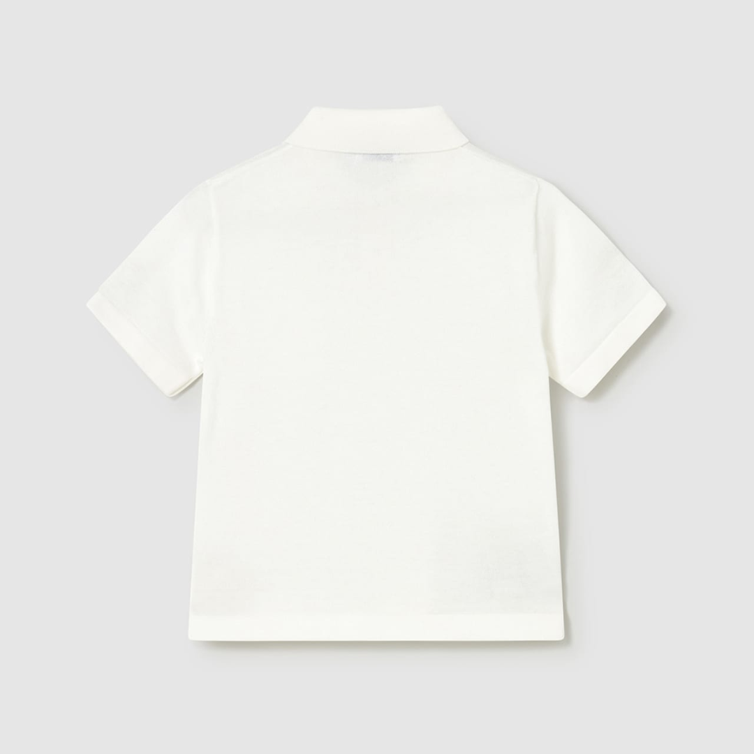 Cream Short Sleeve Polo