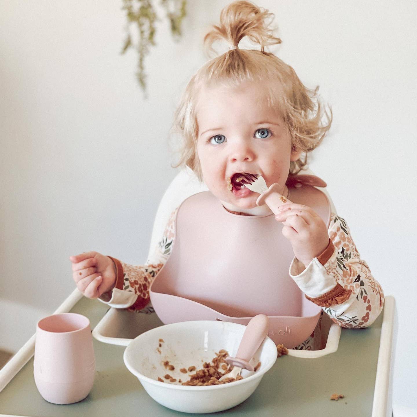 Pink Spoon & Fork Learning Set