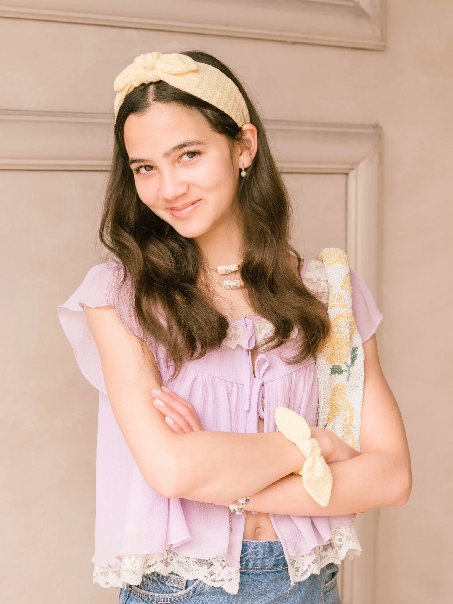 Katie Yellow Knotted Headband