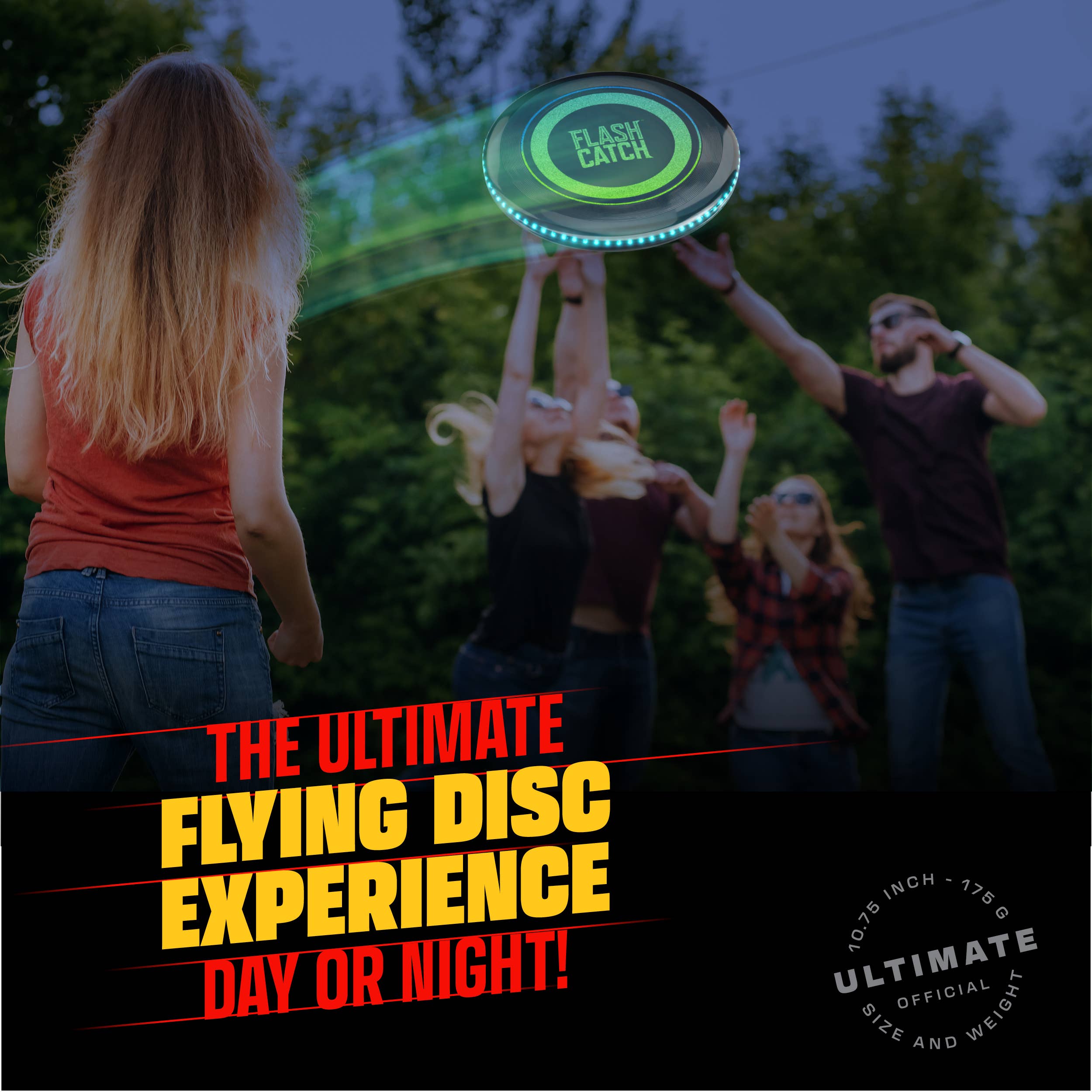 Rechargeable Light-up Flying Disc, Motion Activated Frisbee