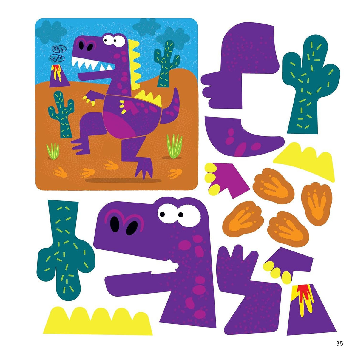 First Fun Sticker Painting: Dinosaurs - 12 Scenes to Create!