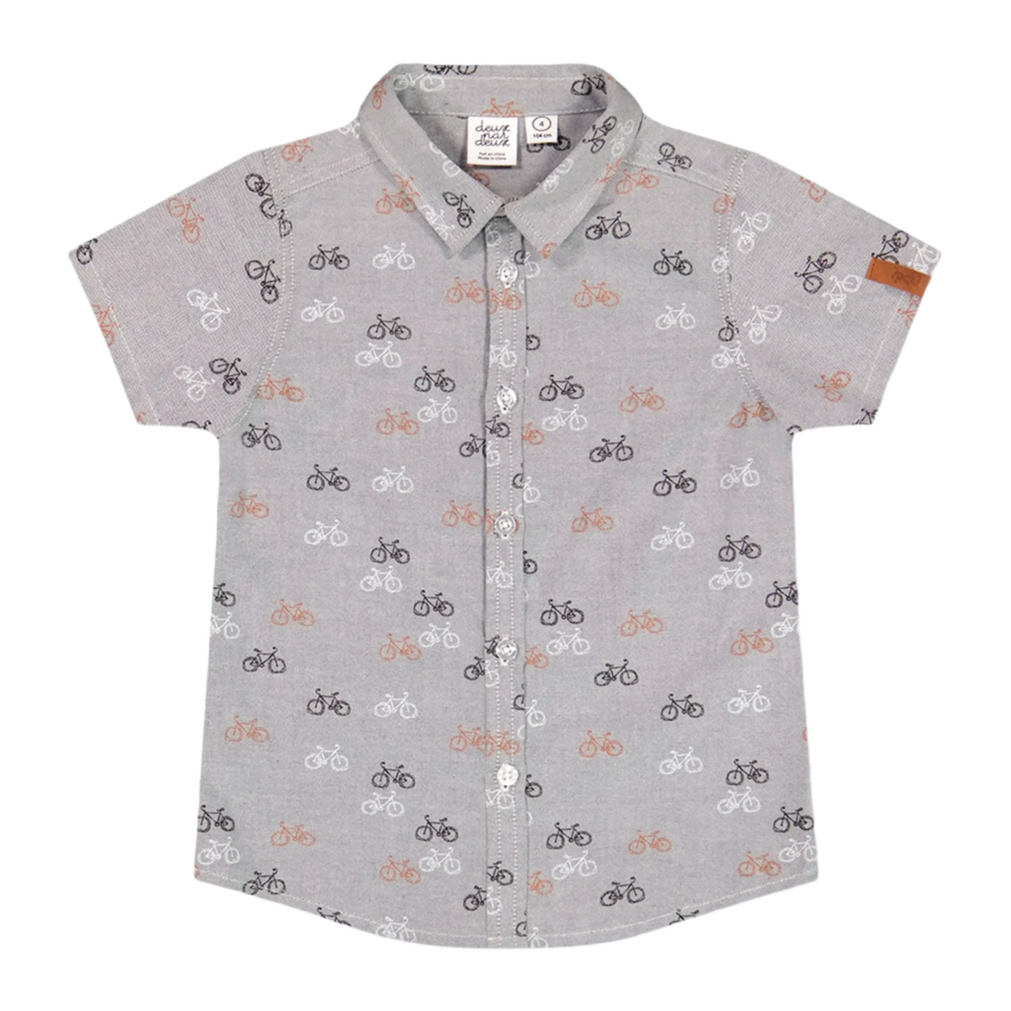 Printed Bicycle Short Sleeve Shirt