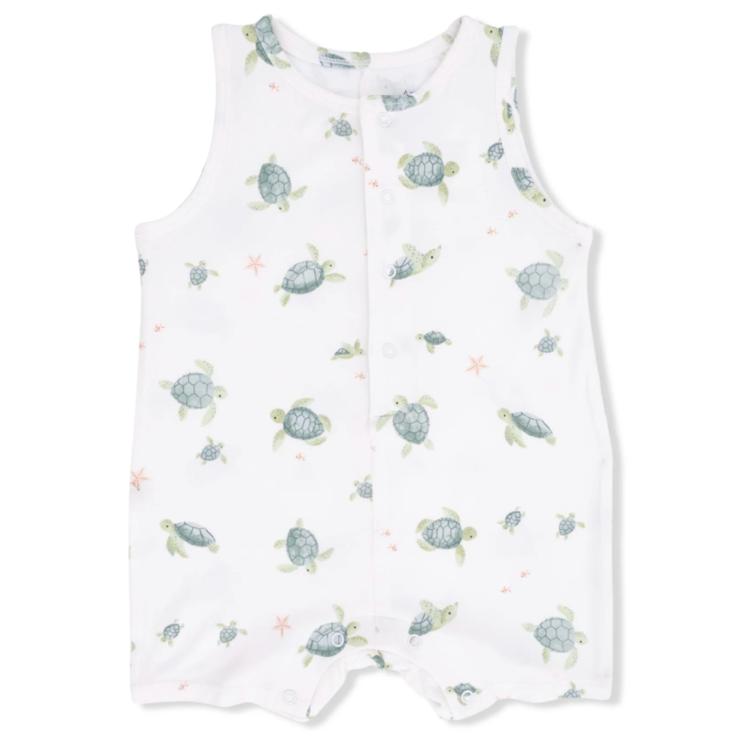 Sea Turtles Sleeveless Shortie Romper