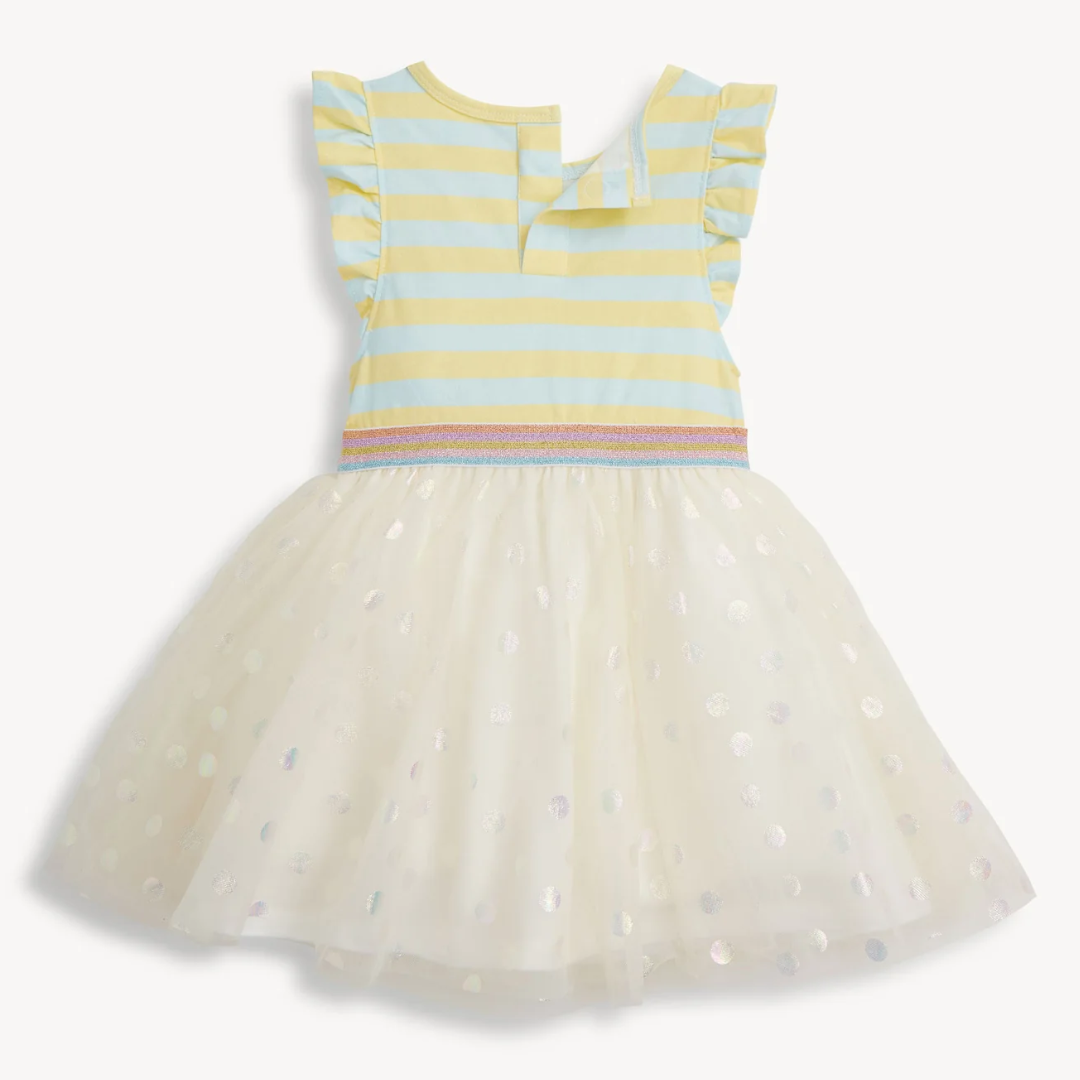 Lemon Cream Stripe Dress