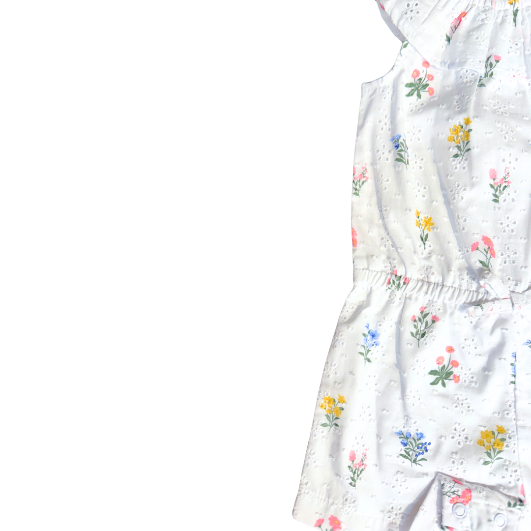 White Garden Eyelet Romper
