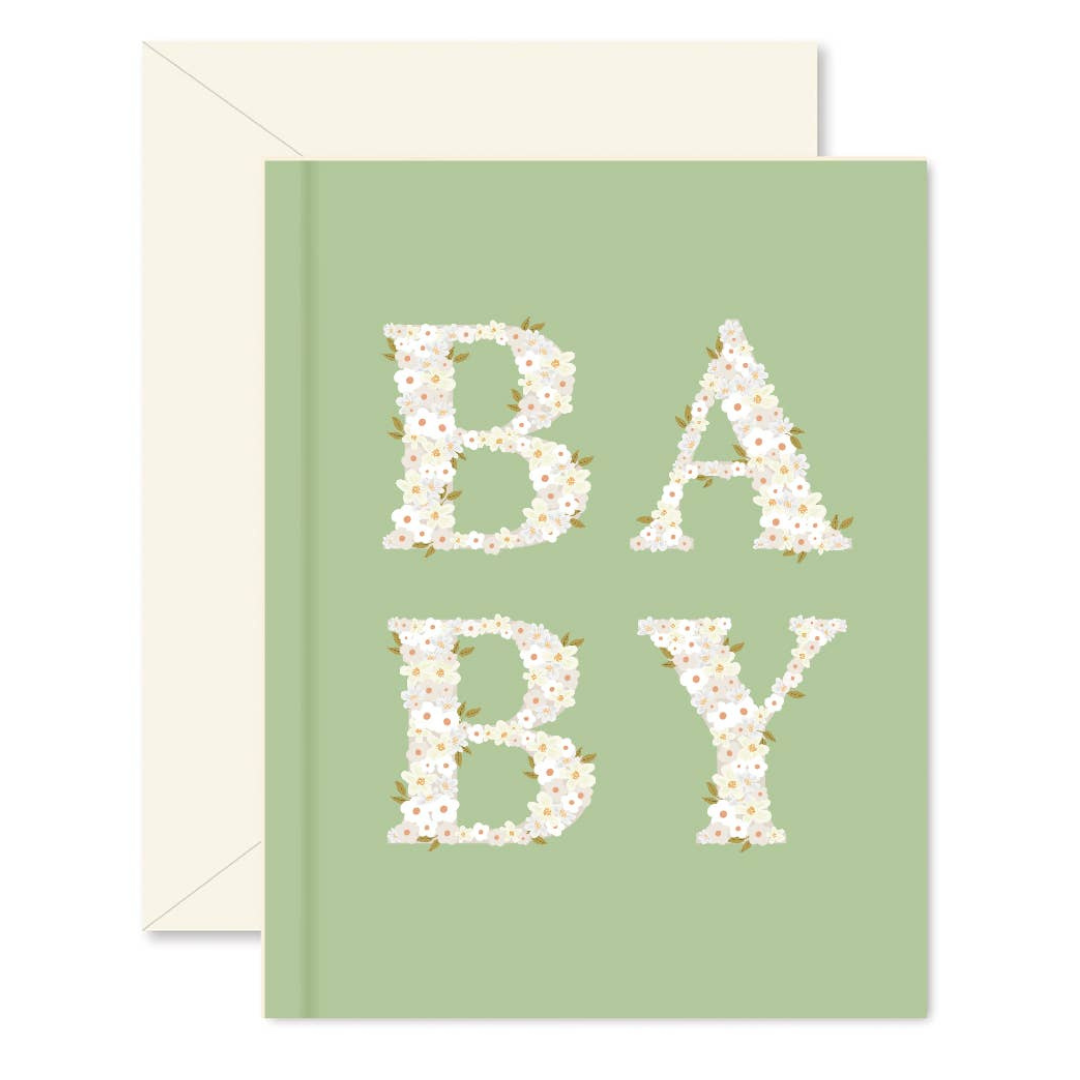 Spring Green Baby Blooms Greeting Card