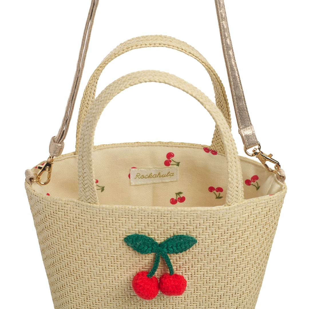 Crochet Cherry Basket Bag