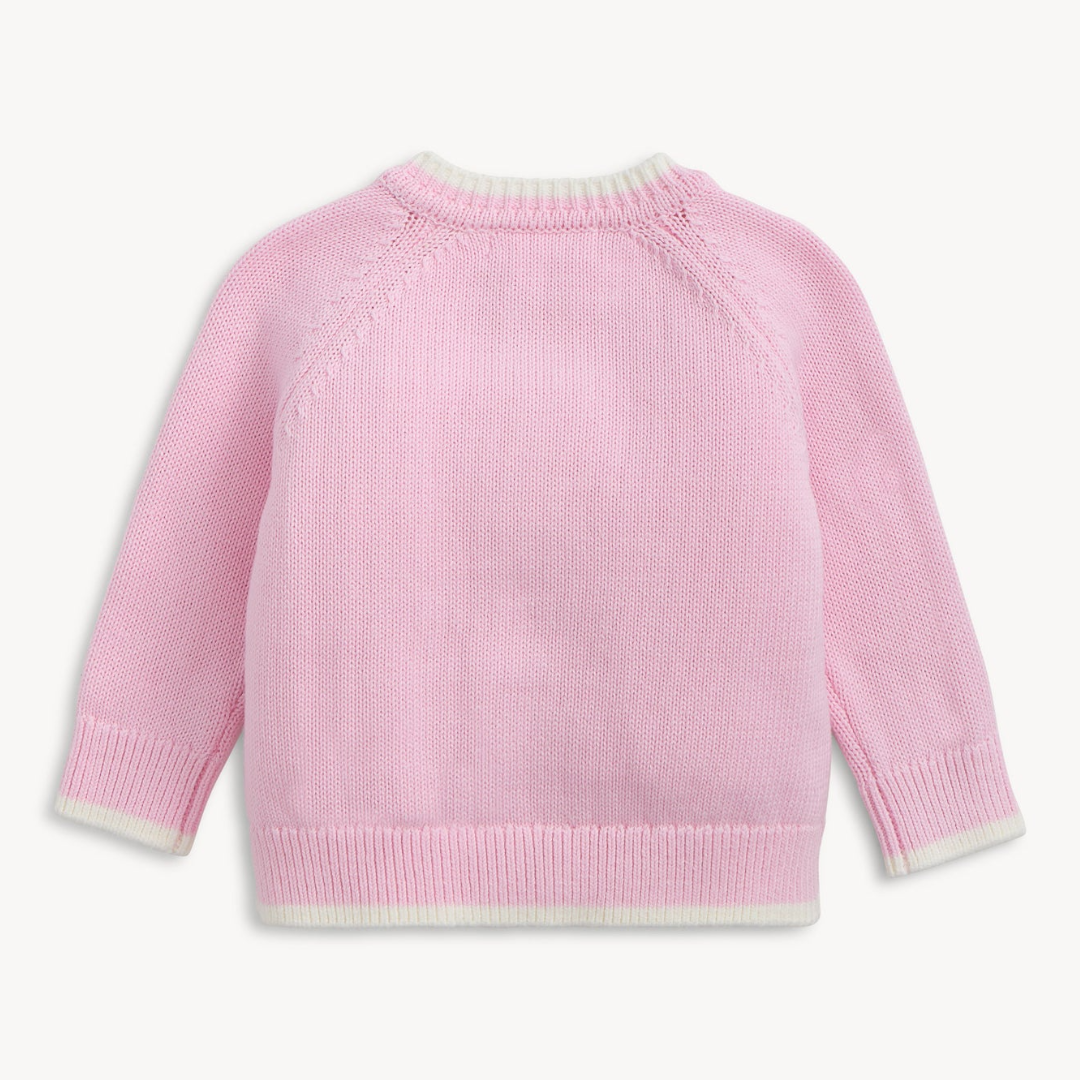 Tipping Light Pink Cardigan