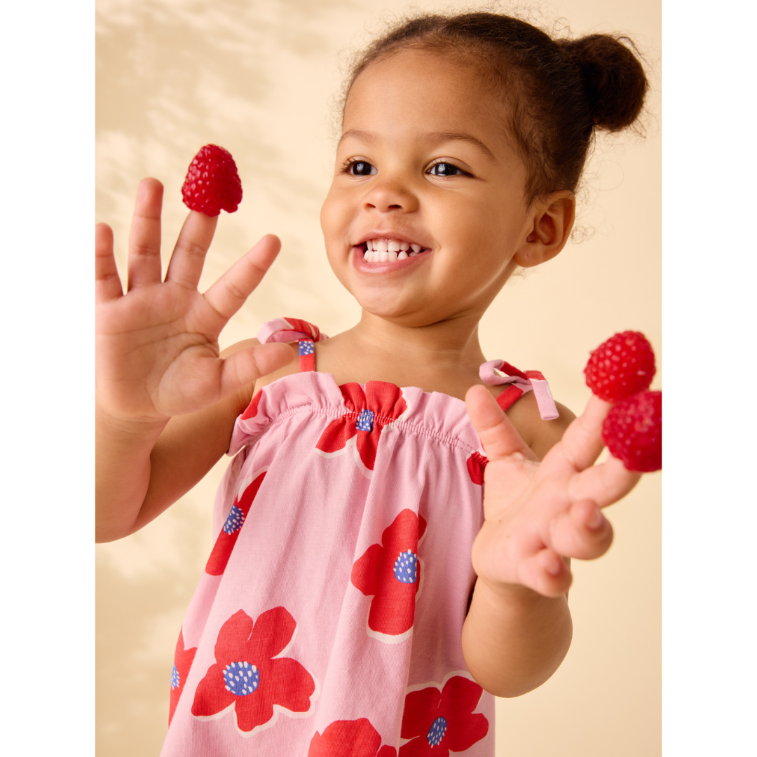 Rock Floral Tie Shoulder Baby Set