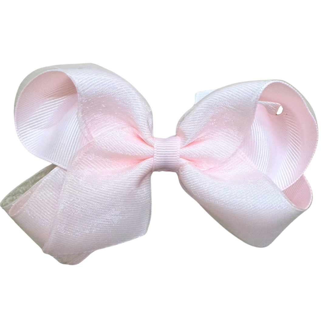 Light Pink Medium Organza Overlay Hair Bow