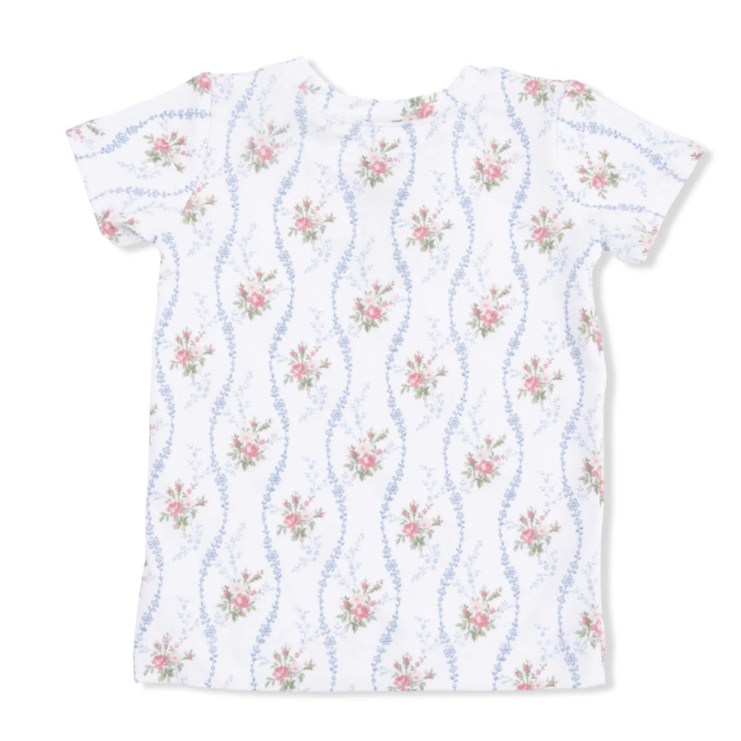 Heirloom Rose Stripe Loungewear Short Set